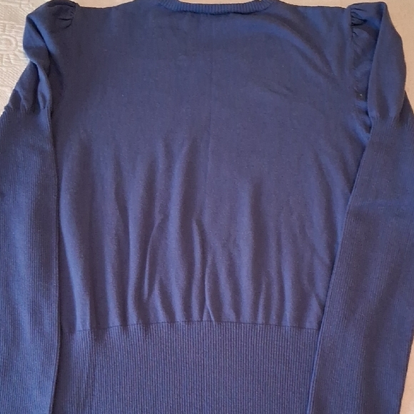 Jones New York Women's Purple Crewneck Sweater - Picture 9 of 11